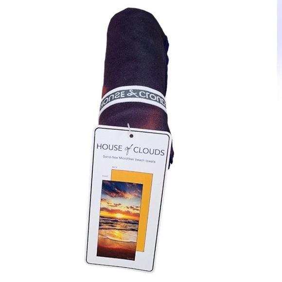 House of Clouds Beach Sunset Sand Free Microfiber Beach Towel - Picture 3 of 5